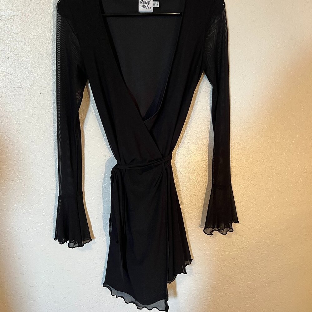 Naya Mini Dress Black Princess Polly Wrap Dress